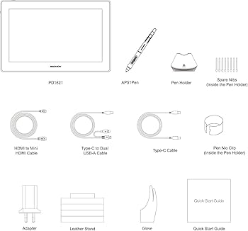 Amazon | GAOMON PD1621 タッチ可能 4K UHD グラフィックペン